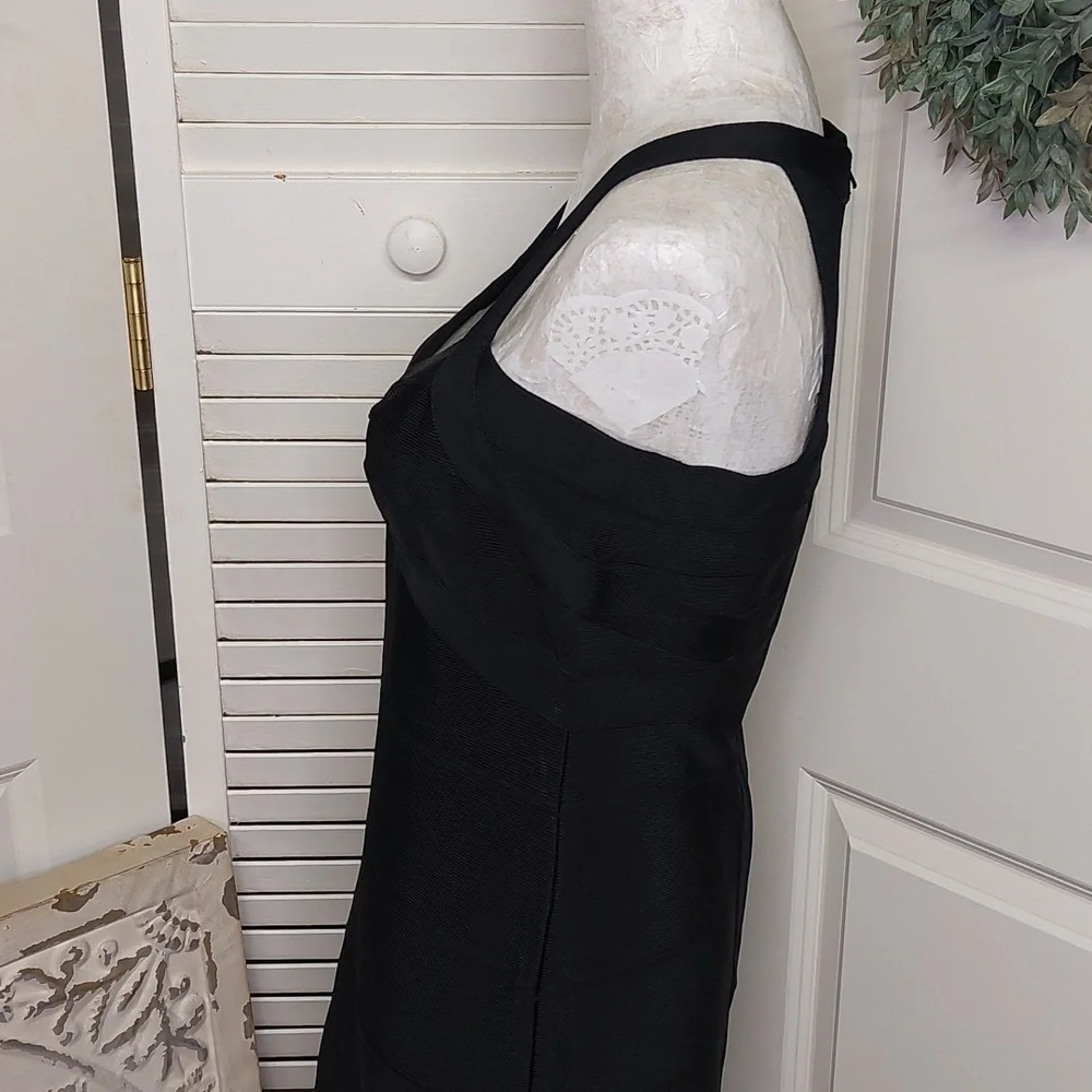 Alex & Eve Black Bodycon Bandage Dress Size 10 - Picture 7 of 10
